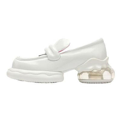 达芙妮泡泡糖乐福鞋厚底气垫真皮