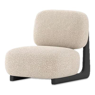 北欧羊糕绒单人沙发椅
