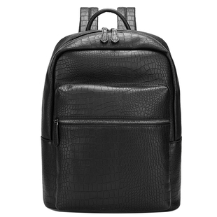 NESBIT老钱风男包简约轻奢鳄鱼纹背包通勤商务大容量双肩包电脑包