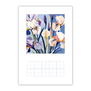 懿心阁妇女节鲜花卡片书法作品纸硬笔书法纸小学生田字格方格专用纸书写纸写字纸女神节手写祝福贺卡