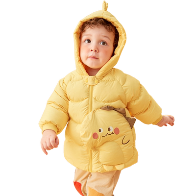 巴拉巴拉宝宝羽绒服男童女童红色外套婴儿冬季新款童装加厚中长款