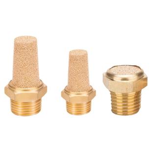 亚德客气动电磁阀铜消音器消声器平头BSLM BSL01 02 03 04 06 08