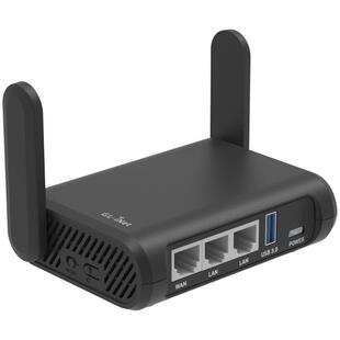 glinet A1300千兆路由器便携式双频无线wifi5带USB端口支持四种联网方式一键旁路由模式