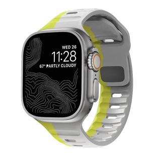 适用iwatch ultra2/3手表表带氟橡胶绿橙运动硅胶applewatch10/9 8se6/5表带高级新款创意男生苹果小众女s10