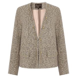 COCOBELLA轻奢小香风花呢短款羊毛外套女秋冬重工西装WL3207-2