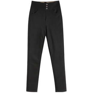 梦舒雅羽绒烟管裤女冬季新款高腰显瘦修身百搭弹力休闲加厚棉裤子