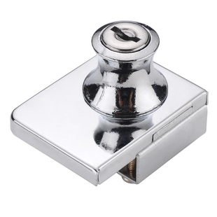 玻璃门锁展示柜台烟柜推拉门单双开门移门锁免开孔橱窗锁包邮