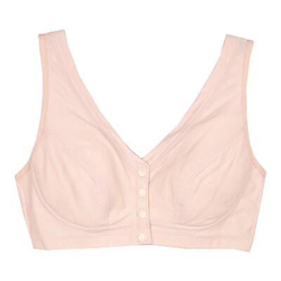 婷妃妈妈背心式内衣大码全罩杯中老年人前扣夏季薄款无钢圈文胸罩