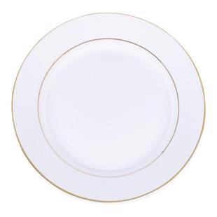 金边早餐盘圆形西餐盘家用碟子菜盘子平盘浅盘陶瓷牛排盘欧式餐具