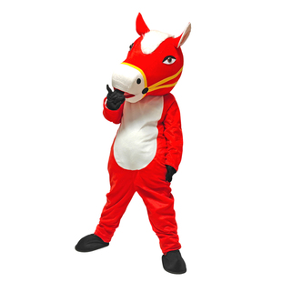 马年吉祥物卡通人偶服装行走玩偶衣服头套年会新年十二生肖马