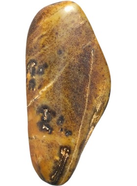 和田玉黄沁鹿皮籽料原石手把件