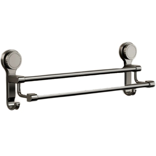 吸盘式毛巾架子免打孔壁挂晾毛巾挂杆强力浴室承重置物卫生间厨房