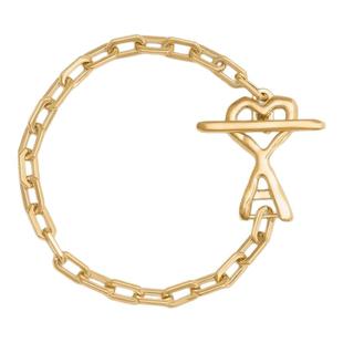 【心意挚礼】Ami Paris ADC搭扣黄铜手链 爱心logo