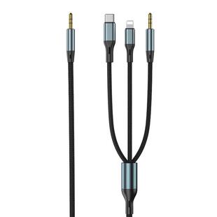 驯龙师 aux音频线三合一适用于华为typec苹果小米手机连接3.5mm汽车音响连接线多头一分二电脑音箱无损转换线