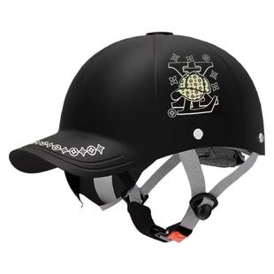 3C认证鸭舌帽头盔电动车电瓶车男士摩托车安全帽瓢盔女夏季棒球帽