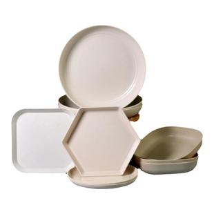 麦秸秆盘子碟子餐具一次性盘子骨碟凉菜碟加厚大盘子菜盘可微波炉