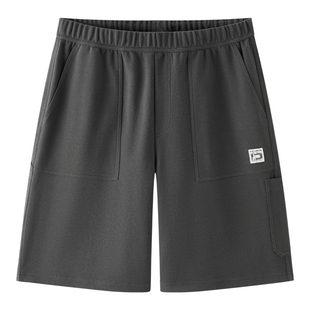 [商场同款]森马休闲短裤男工装裤2025夏新款宽松直筒针织裤肌理感