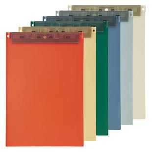 日本LIHIT LAB.喜利Mutual薄型可站立书写竖式板夹A4便携手持写字板垫板学生办公用可挂式文件夹