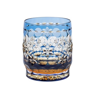 AURA'S高端手工雕刻玉舞水晶玻璃杯江户切子威士忌洋酒杯个性酒杯