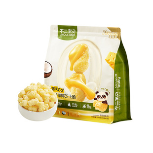 不二宝贝奶酪椰椰芝士脆爆米花搭儿童健康宝宝1岁小零食泡芙米饼