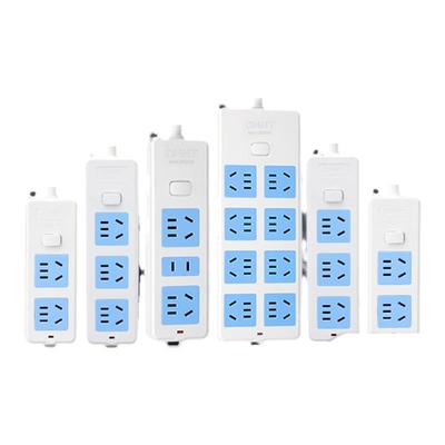 正泰无线插座蓝白不带线排插家用