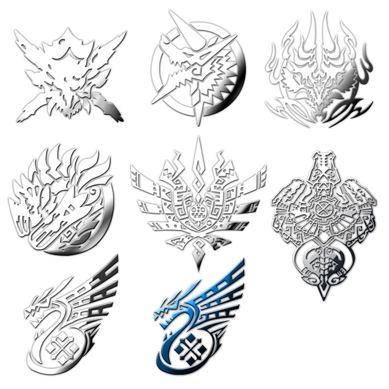 防水超薄MONSTERHUNTER金属贴纸