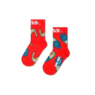 Happy Socks x Star Wars联名潮牌童袜秋季个性多巴胺外穿中筒袜