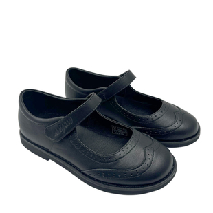 美格新女童黑色小皮鞋软底公主鞋牛皮学生单鞋英伦风校服演出皮鞋