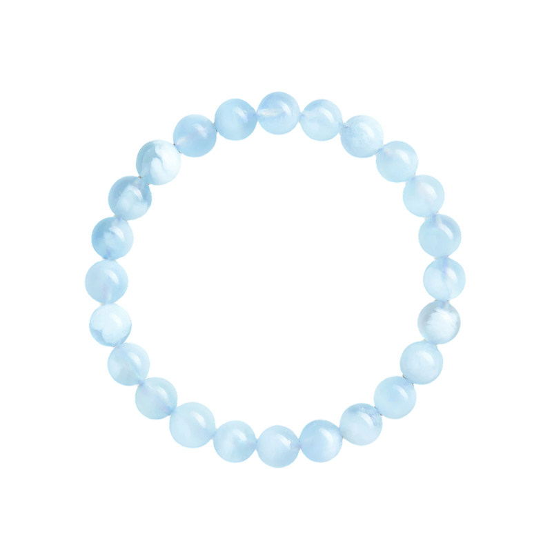 【100%官方正品】天然海蓝宝手串