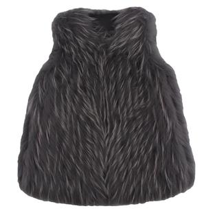 貉子毛车条皮草马甲外套女冬款2025新款爆款洋气小个子时髦显瘦