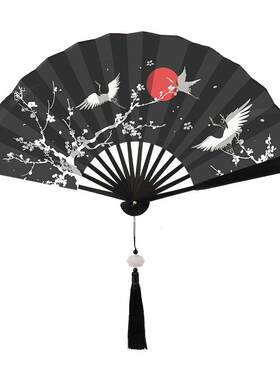 双面九寸男扇古风折扇龙年扇子