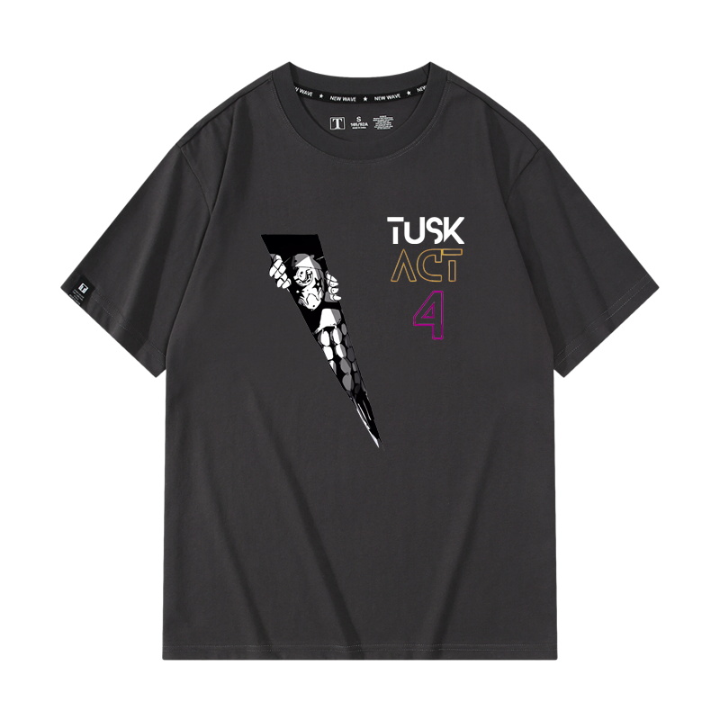 JOJO的奇妙冒險(xiǎn)喬尼喬斯達(dá)牙TUSK ACT4替身男女短袖棉夏季T恤半袖