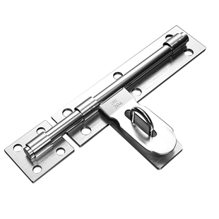 插销门栓门扣大门304不锈钢免打孔木门锁老式锁扣双开门防火门销