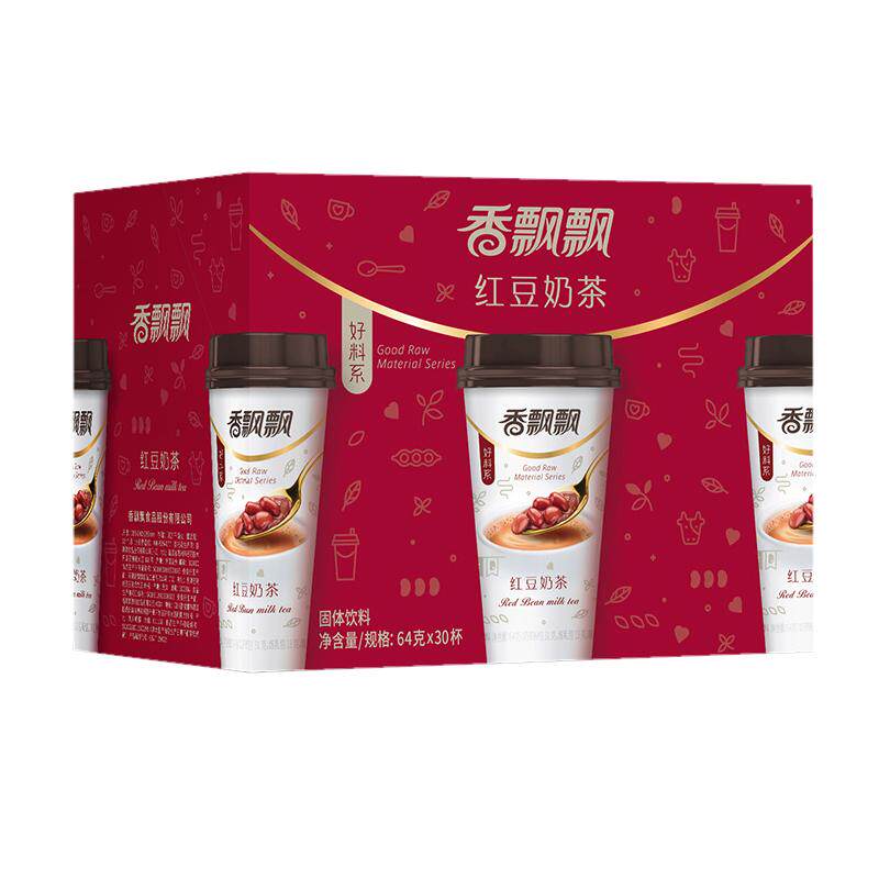 香飘飘红豆奶茶大杯冲泡奶茶