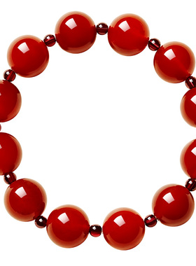 赵露思许妍同款天然红玛瑙手串