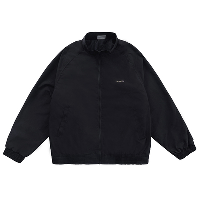 日系复古宽松立领夹克外套女