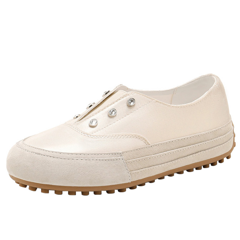 星期六厚底增高水钻小白鞋