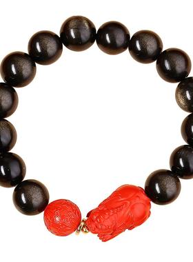 禧念心诚则情侣朱砂貔貅手串