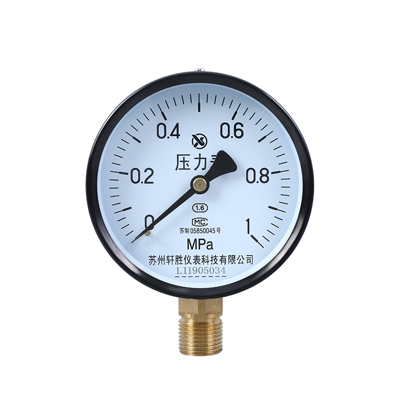 Y100 1.0MPa 弹簧管压力表 DN15/4分接头 水压表 气压表 苏州轩胜