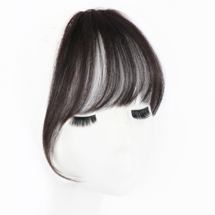 全真发空气刘海假发女片头顶自然隐形前额法式齐刘海轻薄款假刘海