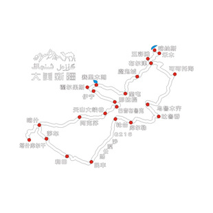 大美新疆环线路线图汽车后窗订制车身贴纸装饰反光川藏线青藏线