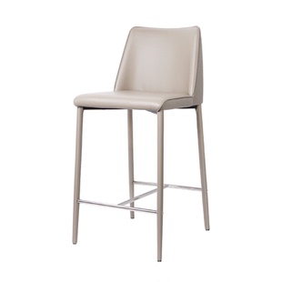 和顿 高脚凳北欧 吧台中岛台厨房坐高55cm靠背椅子轻奢酒吧椅H769