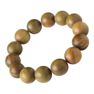 宏杰绿檀木文玩盘玩手链手串