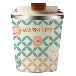 喜式咖啡保温杯便携随行杯陶瓷覆层内胆新款女生260ml迷你水杯