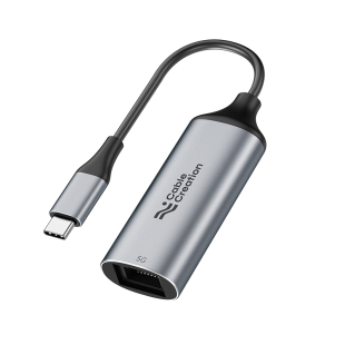 Typec转5G有线网卡5000Mbps高速万兆千兆USB-C转RJ45网口适用华为联想苹果笔记本电脑转换器网线转接头适配器