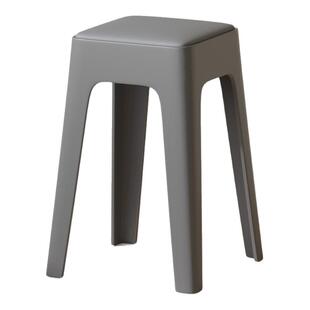 塑料凳子家用加厚简约可叠放客厅餐桌吃饭防滑凳结实软包高板凳子