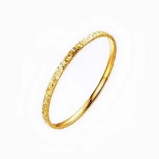 爆闪碎冰冰手镯越南沙金仿真黄金镯子传承素圈纯实心镯子结婚首饰