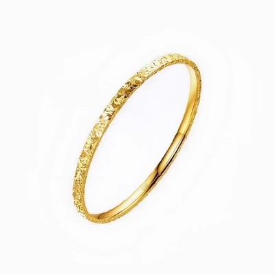 爆闪碎冰冰手镯越南沙金仿真黄金镯子传承素圈纯实心镯子结婚首饰