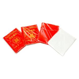 一次性塑料餐桌布 加厚红色结婚圆桌台布桌膜 松紧束口桌套桌垫