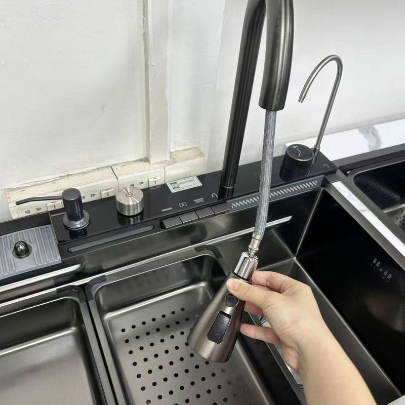 2025新款蓝鲸鱼刀架水槽龙雨洗碗槽纳米蜂窝洗菜盆304不锈钢家用,家装主材,水槽单品,淘宝优惠券,粉丝福利购,淘宝优惠卷